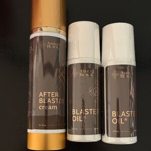 Ashley Black-After Blaster Cream and Blaster Oil Set - Gold and White